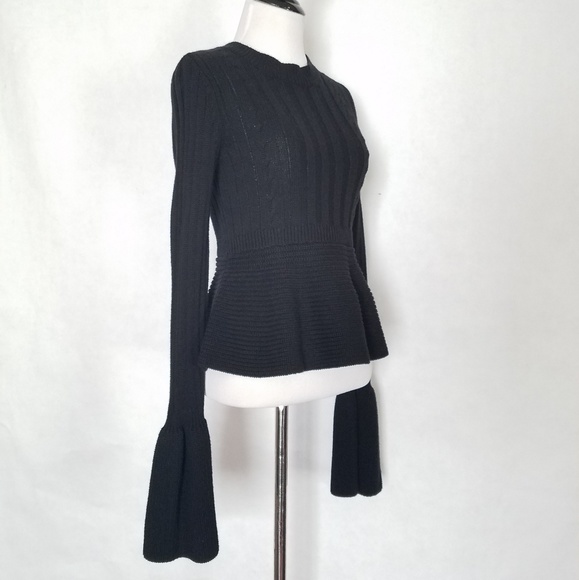 Urban Outfitters Bell Sleeves Peplum Sweater Top - Picture 3 of 7